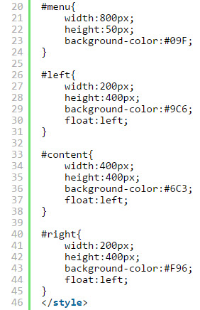 Thiết kế layout web bằng css 012